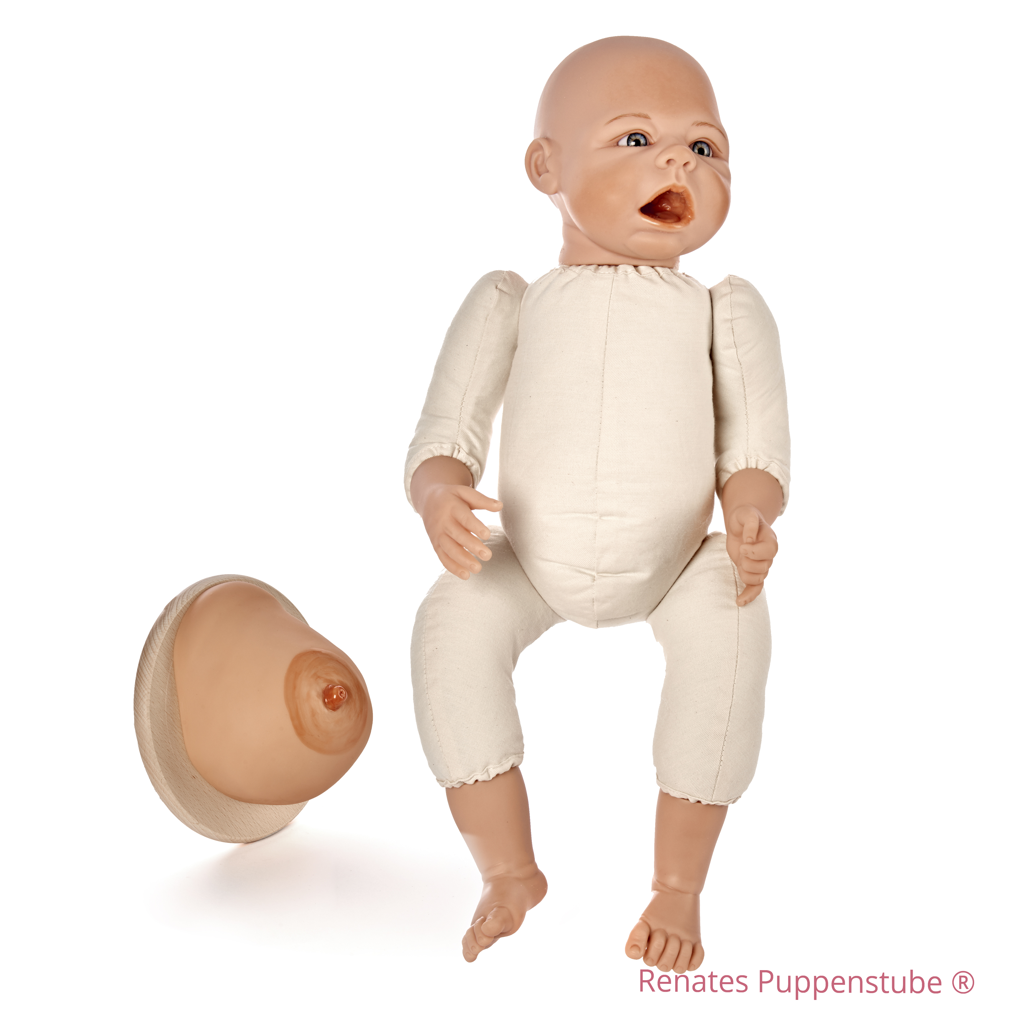 Set No 50 Leon - newborn baby doll with sutures + Breast Model