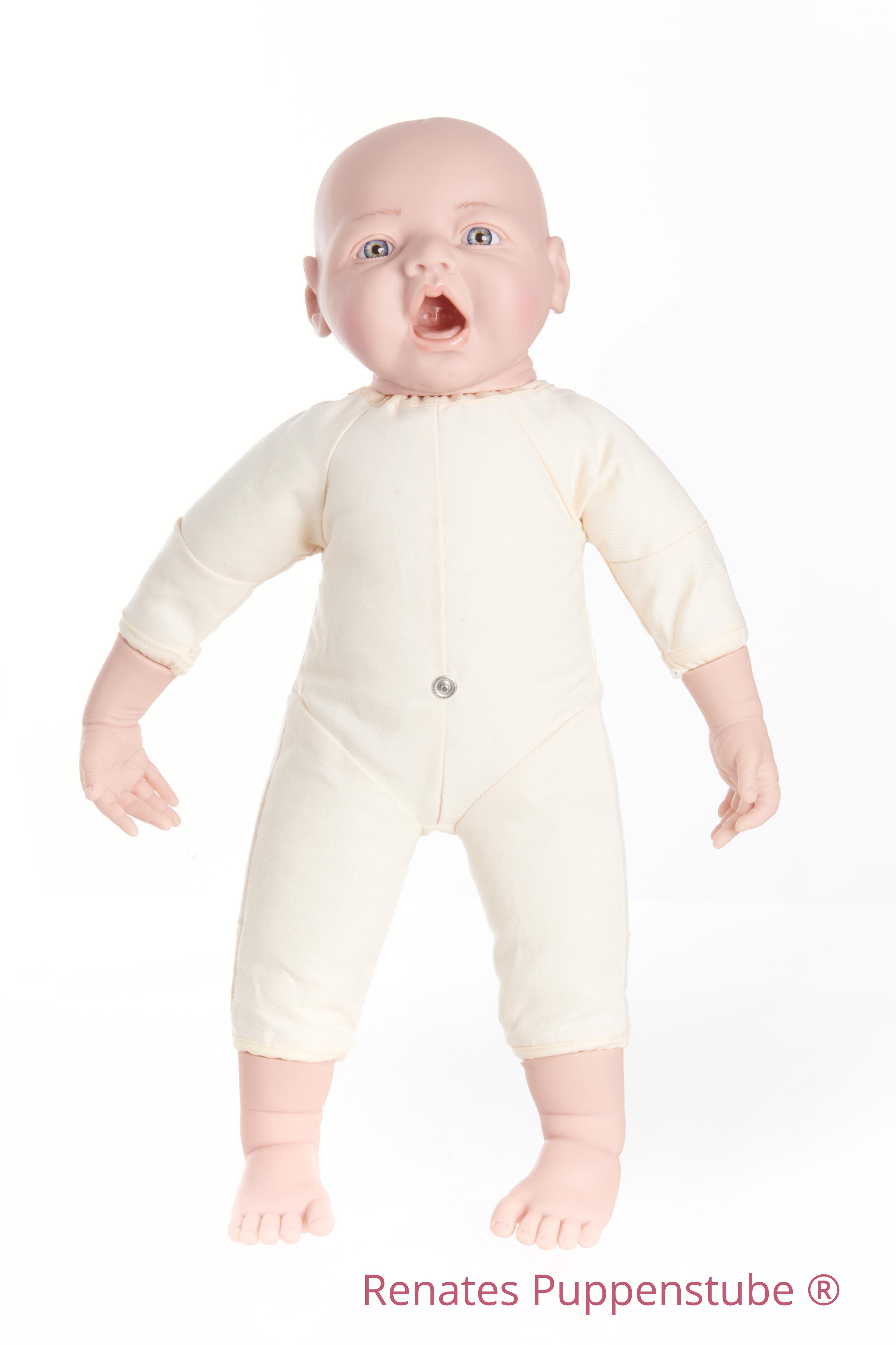 No 44363 Foetus doll with mouth for breast feeding, sutures and fontanelles,